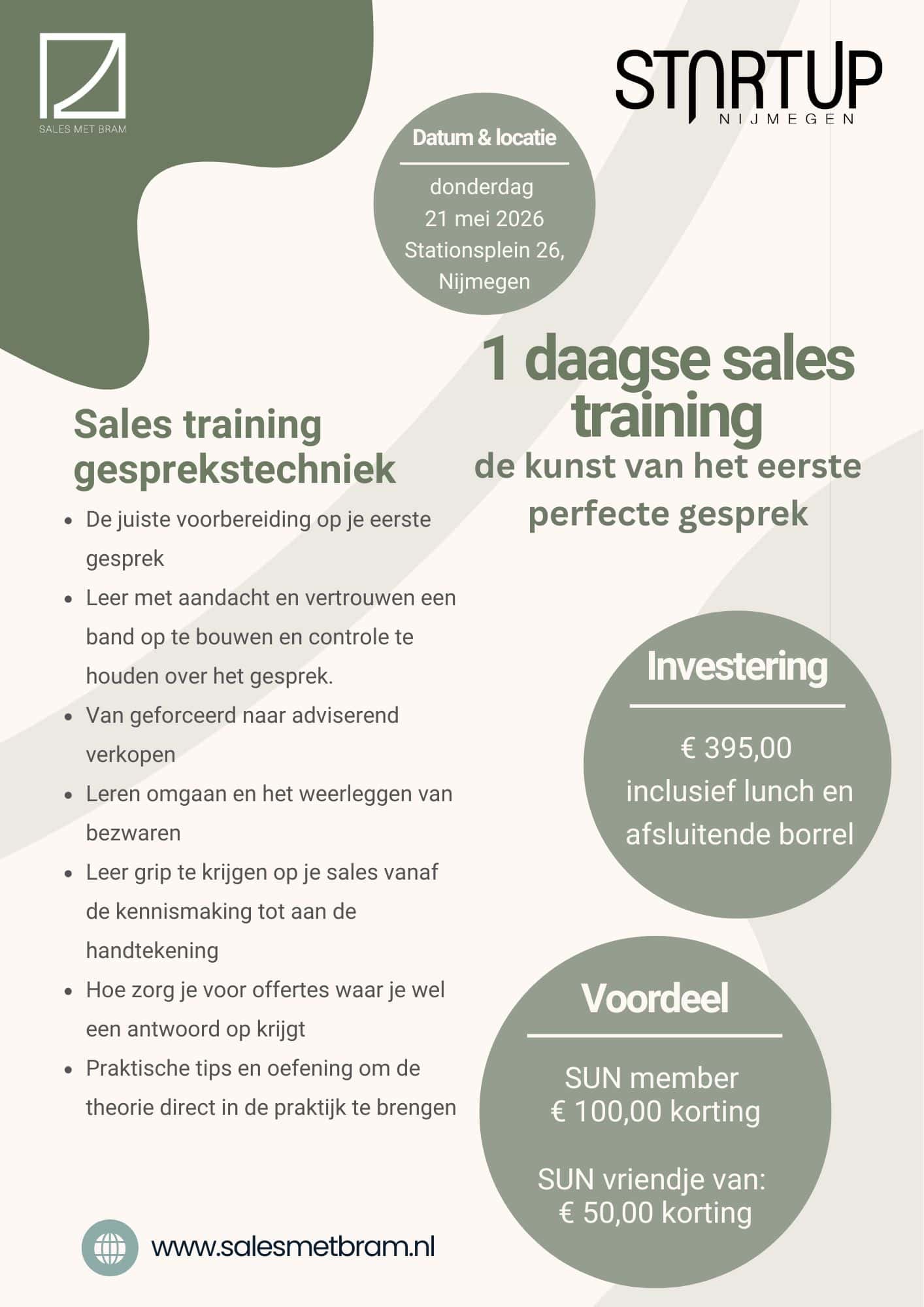 Sales training door Bram van Teefelen 1 Regie Relatie Resultaat de kunst van het perfecte eerste gesprek