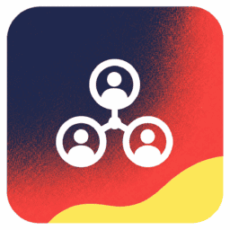 Icoon van drie verbonden personen als symbool voor het ondernemersnetwerk van StartUp Nijmegen